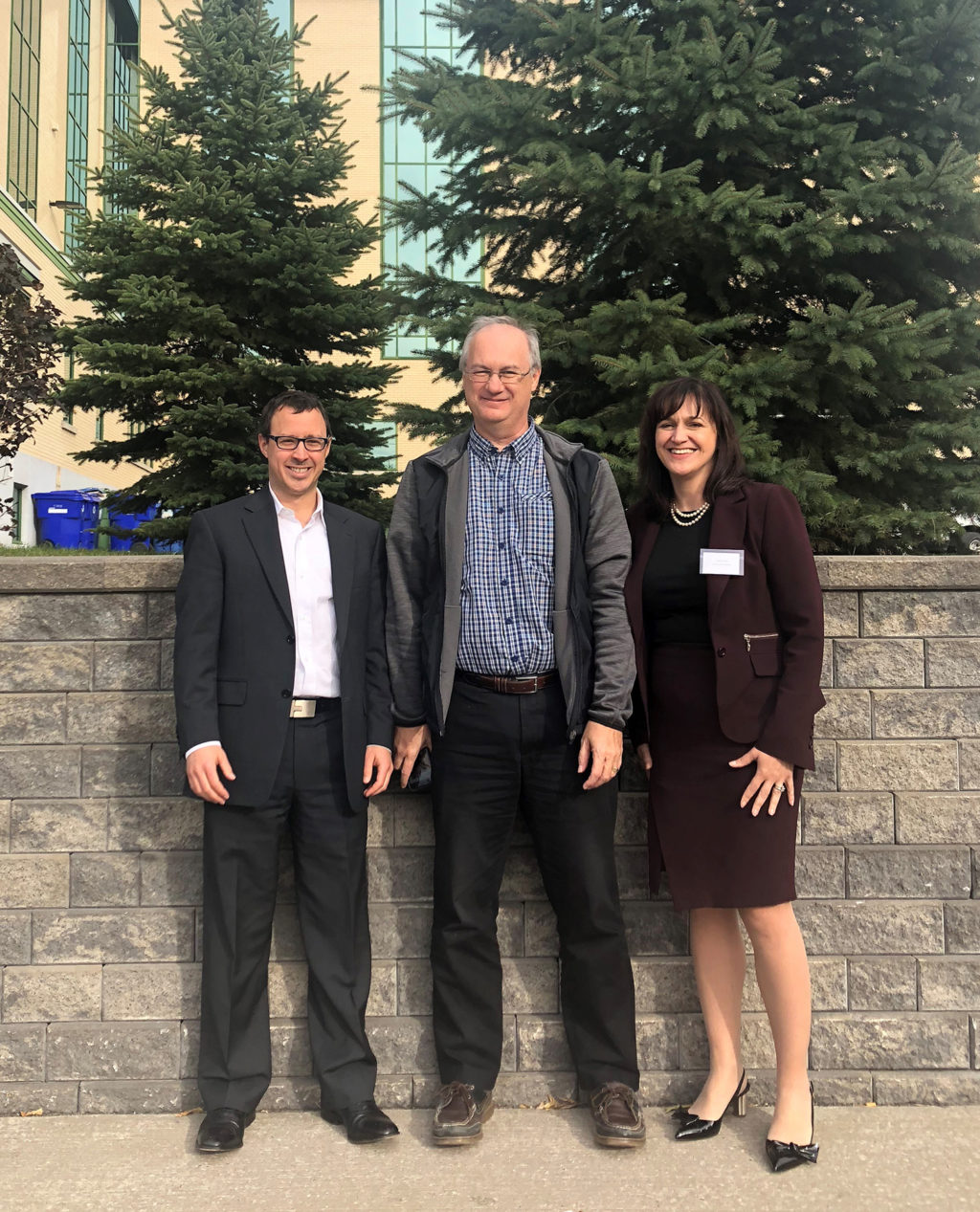 PhD Candidate Marc Pilon, Professor François Brouard and PhD Candidate and winner, Lucille Perreault.