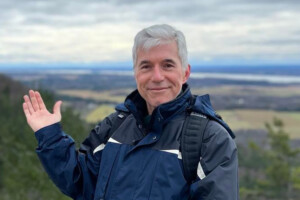 Bertrand Lemieux, PhD in Management candidate at Carleton University's Sprott School of Business. Shown here at a lookout in Gatineau Park in Gatineau, Quebec.