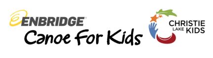 Enbridge logo, Canoe for Kids, Christie Lake Kids logo.