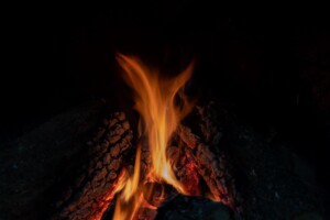 log fire
