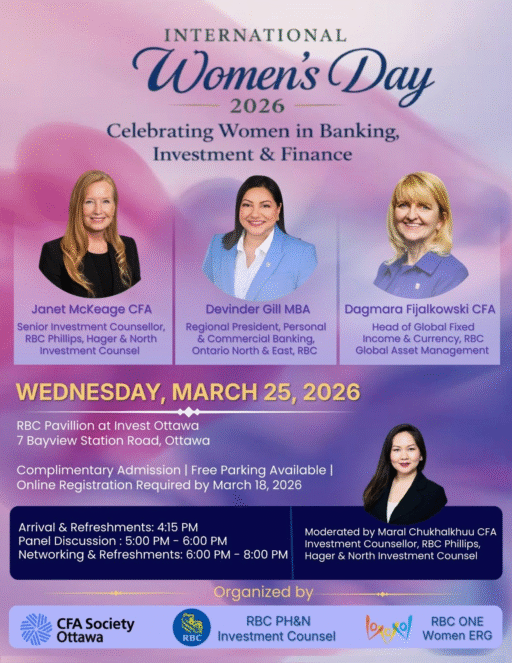 Infographic for International Women's Day panel event 