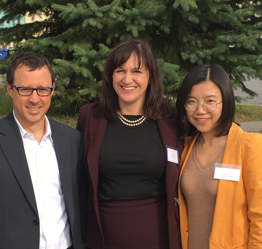 PhD Candidates Marc Pilon, Lucille Perreault and Dora Wang.