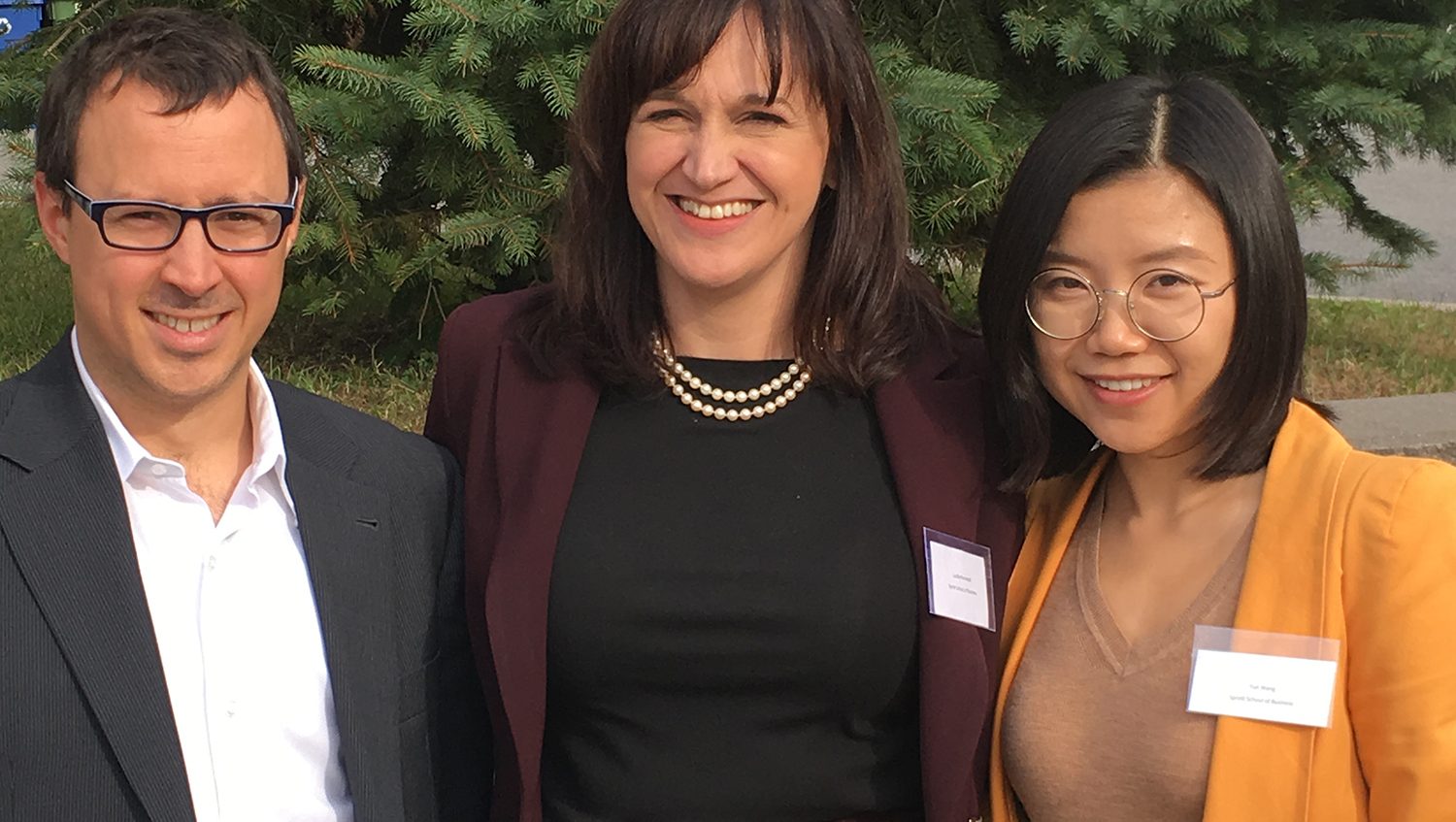 PhD Candidates Marc Pilon, Lucille Perreault and Dora Wang.