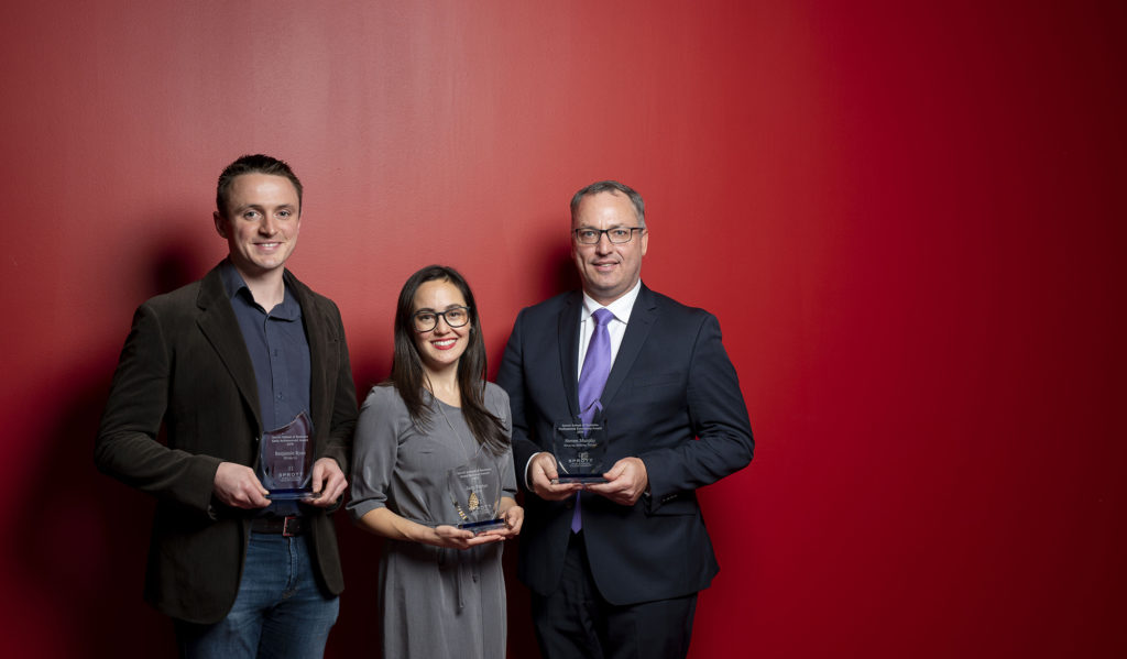 Sprott Alumni Award Winners Benjamin Ryan, Jane Porter and Steven Murphy