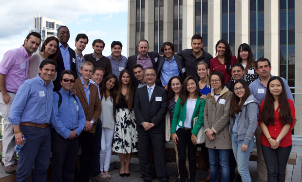 Sprott MBA students from Bogota, Colombia, cohort in Ottawa