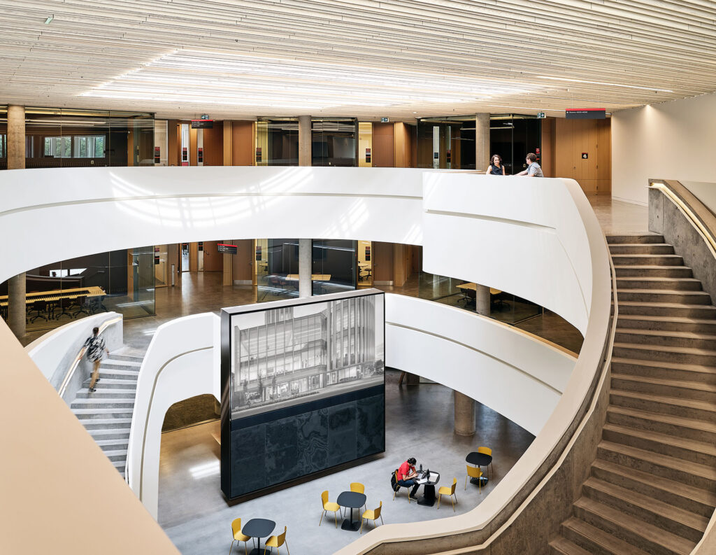 Atrium of the Nicol Building, home of Carleton University's Sprott School of Business in Ottawa, Canada.