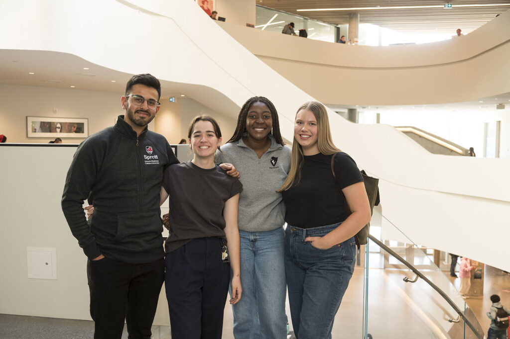 Sprott School of Business undergraduate students at Carleton University, Ottawa, Canada.