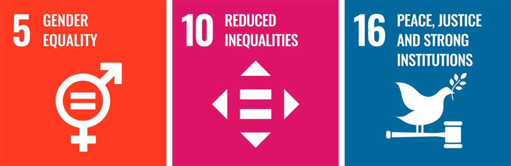 SDG goals 5, 10, 16