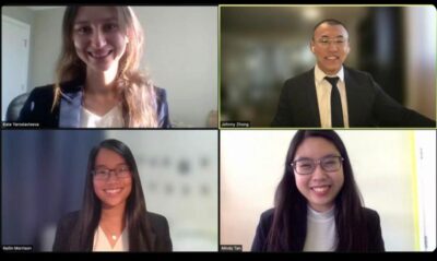 A screenshot from a video call showing different ROCA participants.