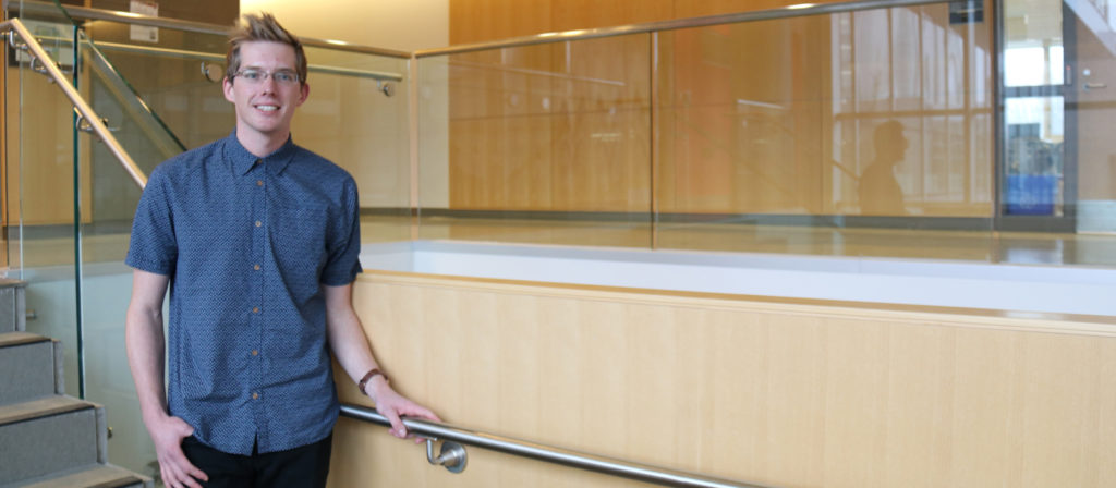 Greg Bridges by the stairs