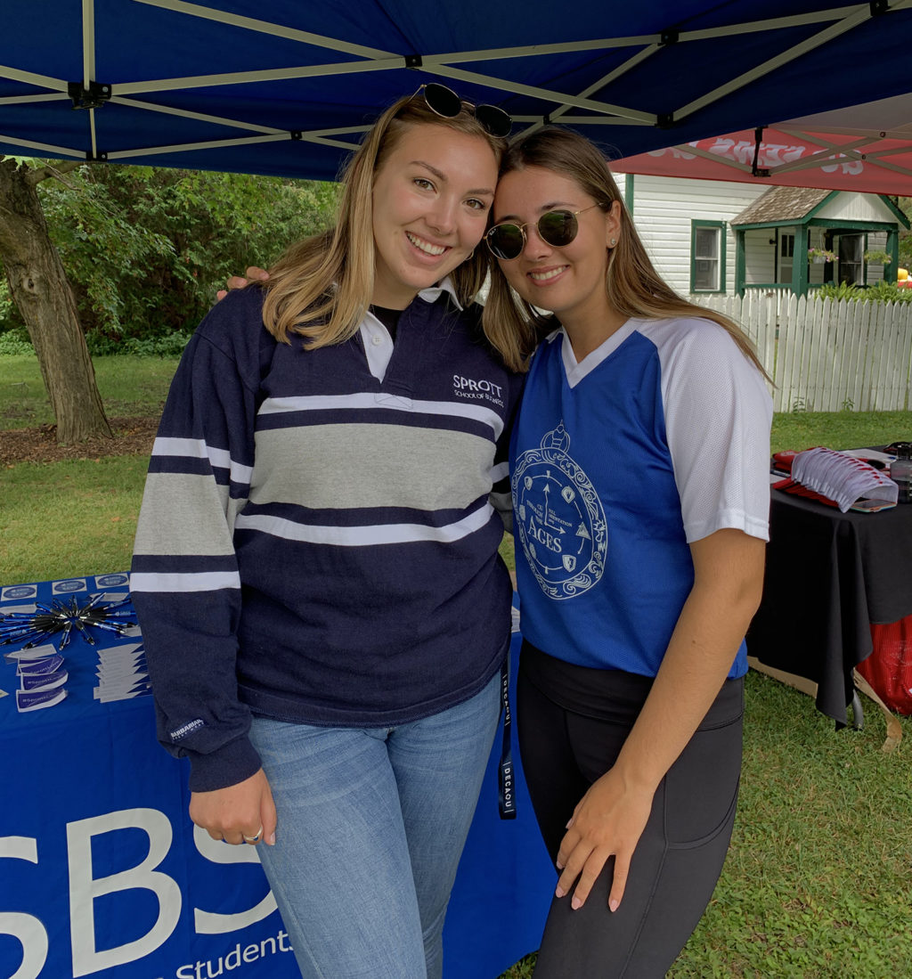 Christiana and a friend in SBSS clothing