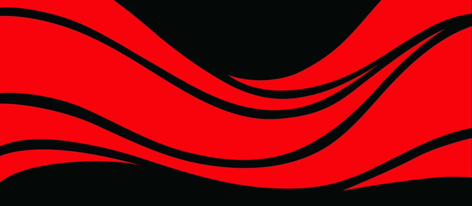 Graphic red waves on a black background