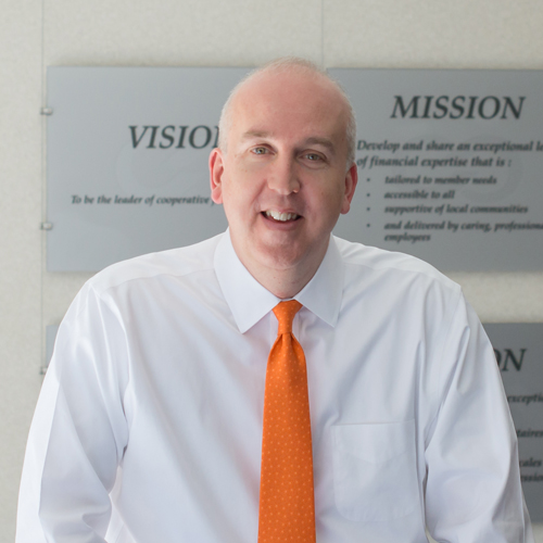 Rob Paterson in a shirt and tie